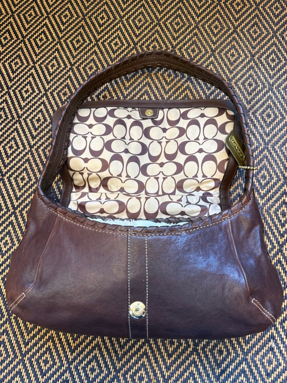 Vintage Y2K coach vachetta whipstitch ergo belted flap 11226 - Picture 8 of 14